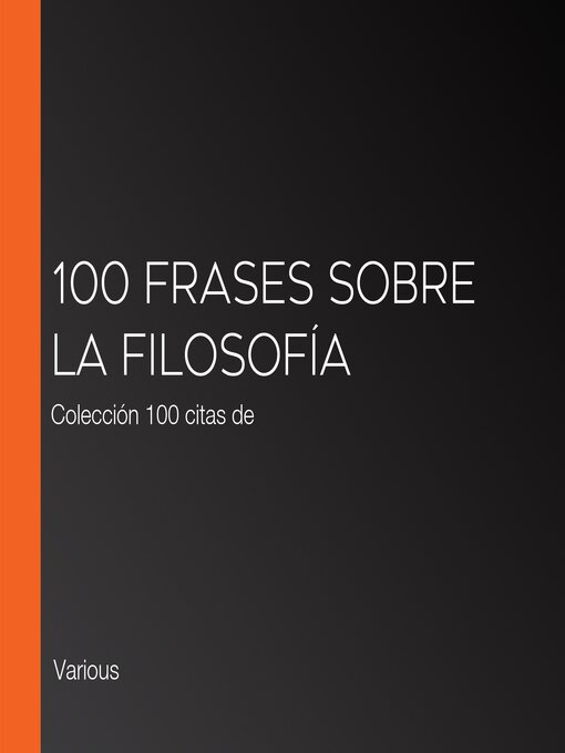Cover image for 100 frases sobre la filosofía